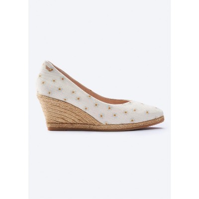Viscata Roses Limited Edition Canvas V Cut Espadrille Wedges Daisy 8 ...