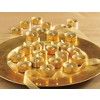 tagltd Shimmer Metallic Gold Colored Tealight Unscented Candles, Set Of 12 - 2 of 2