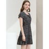 Allegra K Women's Flutter Sleeve Elastic Waist Swing Ruffle Hem Floral Dress - 4 of 4