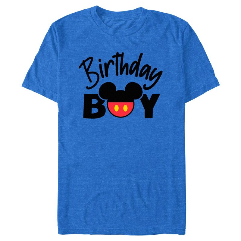 Men's Mickey & Friends Birthday Boy Logo T-Shirt, 1 of 6