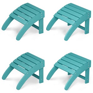 Ottoman for Adirondack Chair, HDPE Adirondack Ottoman Footrest, Weather Resistance Outdoor Footstool for Outside Porch Pool Lawn Backyard - 1 of 4