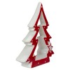 Northlight 4.5" Red and White Ceramic Christmas Tree Tabletop Decoration - 3 of 4