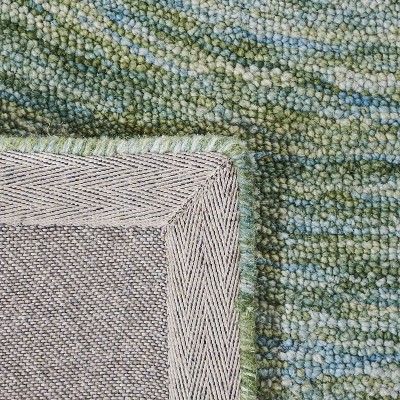 Sage Green Hand-Tufted Wool Square Area Rug 6' x 6'