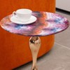 Okak Outdoor Side Table Mermaid Tail Patio Accent Indoor End Plant Metal Coffee Drink Cocktail Table for Yard Garden Living Room Corners, Purple - 3 of 4