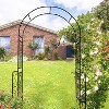 Lorna 55''Wx94''H Arch Metal Garden Trelli,Flower Support Tiered Planters For Climbing Plants,Outdoor Furniture Near Me -The Pop Home - 3 of 4
