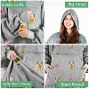 Tirrinia Women Printed Oversized Fleece Wearable Blanket Hoodie Sweatshirt Soft Cozy Gift Wife Woman - 4 of 4