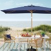 6'x10' Rectangular Outdoor Patio Market Umbrella with Faux Wood Pole - Threshold™ - 2 of 4