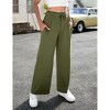 Women's Yoga Pants with Pockets Casual Joggers Loose Lounge Wide Leg High Waisted Drawstring Pants - 3 of 4