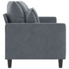 vidaXL 3-Seater Sofa Dark Gray 70.9 in. Velvet - 4 of 4
