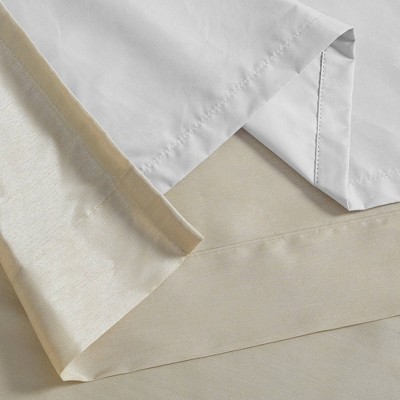 Champagne Faux Silk Blackout Tab Top Curtain Panel