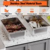 6 Pack Full Size Food Pan, 6" Deep Stainless Steel Steam Table Pans, Restaurant Supplies Stainless Buffet Pans for Home, Party, Handle & Lid - 3 of 4