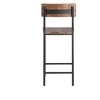 HomeRoots Set of Two 25" Brown and Black Solid Wood and Metal Counter Height Bar Chairs - 4 of 4