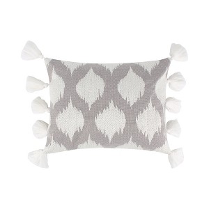 Wexford Grey Tassel Decorative Pillow - Levtex Home - 1 of 3