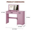 Fredees Vanity Desk: Flip Top Mirror, Drawers, Storage Cabinet, Bedroom Makeup Table, Wood Home Office Desk - 2 of 4