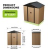 6x4 FT Metal Outdoor Storage Shed with Sloping Roof & Vents, Waterproof Anti-UV for Backyard, Patio, Garden, Poolside - 3 of 4