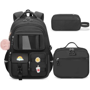FATMOON 17″ School Backpack for Back to School - Cute Students Bookbag Travel Back Pack  with Lunch Box- for Age 6-18 Students - 1 of 4