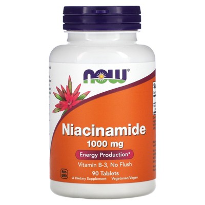 NOW Foods Niacinamide, 1,000 mg, 90 Tablets