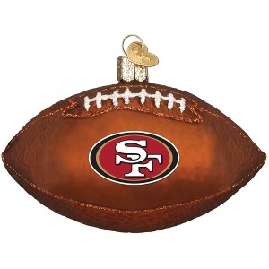 Old World Christmas Blown Glass Ornament for Christmas Tree, San Francisco 49ers Football - 1 of 3