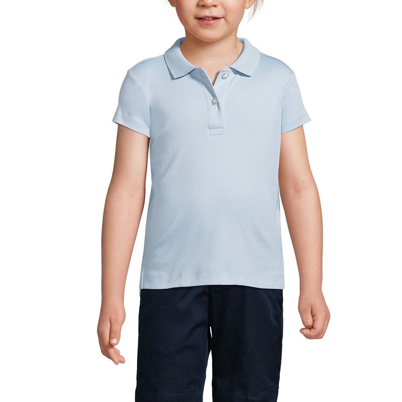 Lands' End School Uniform Kids Short Sleeve Feminine Fit Interlock Polo Shirt, 3 of 6