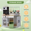 Wooden Play Kitchen for Kids, Pretend Chef Playset with Lights, Sounds, Cutting Vegetables, Cookware, Chalkboard, Farm to Kitchen - 4 of 4
