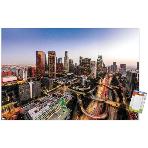 Trends International Cityscapes - Los Angeles, California Unframed Wall  Poster Print White Mounts Bundle 22.375 X 34 : Target