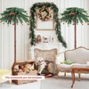 Tangkula 6FT Christmas Palm Tree Pre-lit Tropical Style Palm Tree w/210 4-Color LED Lights 64 Branch Tips & Metal Base - 3 of 4