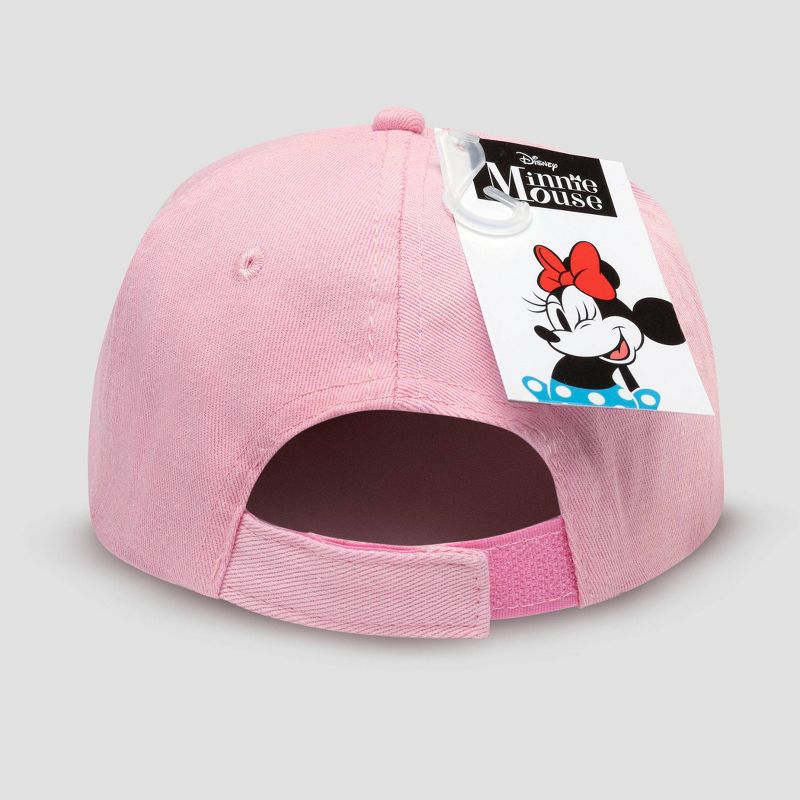 Toddler Boys&#39; Minnie Mouse Baseball Hat - Pink, 3 of 5