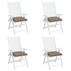 vidaXL Taupe Chair Cushions 4 pcs | 19.7"x19.7"x2.8" | Oxford Fabric | Outdoor Seating Comfort | Durable and Stylish - 4 of 4