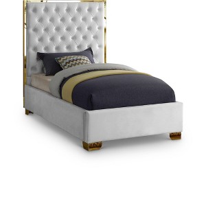 Meridian Furniture,Lana Velvet Bed - 1 of 3