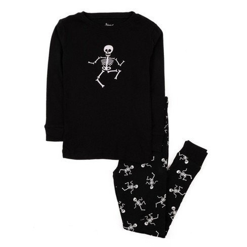 Leveret Kids Two Piece Cotton Halloween Pajamas Skeleton Black 14 Year :  Target