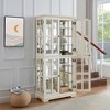 Racxily Display Cabinet, Display Cabinet with Glass Doors Adjustable Shelves for Collectibles, 4 Door Vintage Showcase for Home, Office, Display - 2 of 4