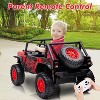 24V 2-Seater Kids Ride-On Truck, Battery Powered, Remote Control, 19” Extra Wide Seat, Dual Motors, LED Lights, Music, Max 3.7 MPH - 3 of 4