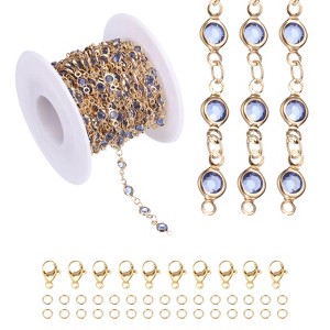 Unique Bargains Copper Jewelry Making Lobster Clap Rhinestone Chain 16.4ft 1 Roll - 1 of 4