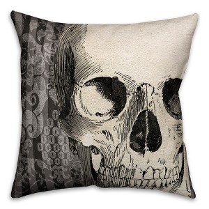 Creative Products Spooky Skull 16x16 Indoor / Outdoor Pillow - 1 of 2