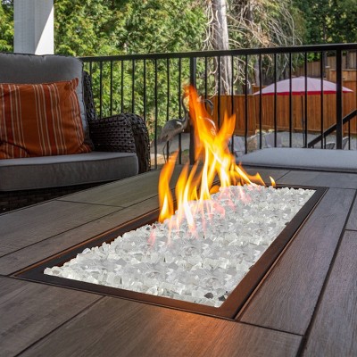 10lb Clear Crushed Glass Rocks for Fire Pits and Vases