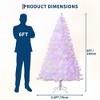 Rose Gold Tinsel Christmas Tree - 6ft Pre-Lit w/ 150 Warm White LEDs & Metal Stand | Instant Sparkle for Home/Office Festive Decor - 3 of 4