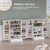 Karl Home White Kitchen Storage Cabinet Pantry Cabinet with 2 Doors and Adjustable Shelves - 3 of 4