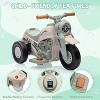 6V Bubble Motorcycle Ride-On Toy, 3-Wheel Electric Motorbike with Music, LED Headlights, Forward/Reverse Pedal, Built-in Bubble Machine - 4 of 4