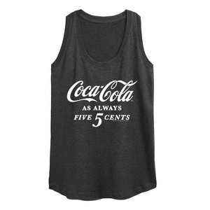 Women's - Coca-Cola - As Always Five Cents Graphic Racerback Tank - 1 of 4