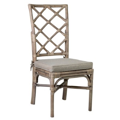 Eve Rattan Set of 2 Dining Chair Gray - East At Main