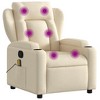 vidaXL Massage Recliner Chair Wingback Reclining Armchair for Elderly Fabric - 4 of 4