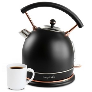 MegaChef 1.8 Liter Half Circle Electric Tea Kettle in Matte Black - 1 of 4