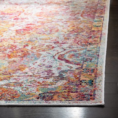 Safavieh Crystal Light Blue and Orange 9' x 12' Synthetic Area Rug