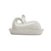 Storied Home Coastal Stoneware Whale Shaped Butter Dish - 3 of 4