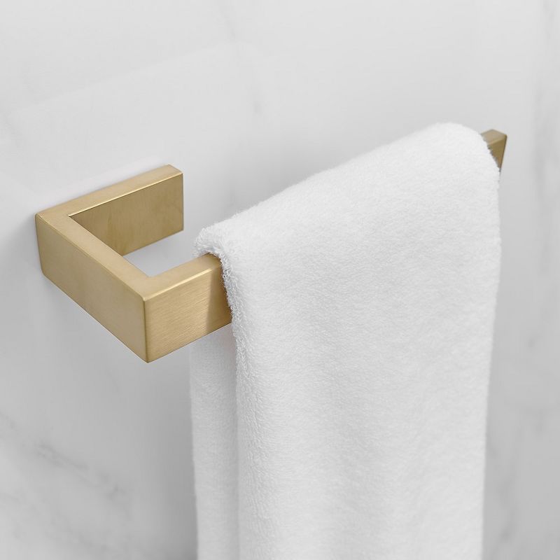 BWE 4-Piece Wall Mounted Stainless Steel Bathroom Hardware Accessories Towel Bar Set in Brushed Gold, 3 of 9
