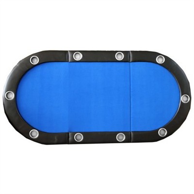 YONWAY Folding Poker Table Top for 10 Players Tri-Fold Texas Holdem Blackjack Casino Game Tabletop