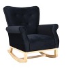 NicBex Velvet Upholstered Accent Chair,Modern Rocking Chairs with Comfortable Seating,Arm chair for Bedroom,Reading Room - 4 of 4