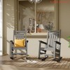 1/2 Piece Lawn Outdoor Rocking Chair, All-Weather Patio Rocking Chairs for Porch, Outdoor Patio Rockers w/ High Back & Wide Seat - 2 of 4