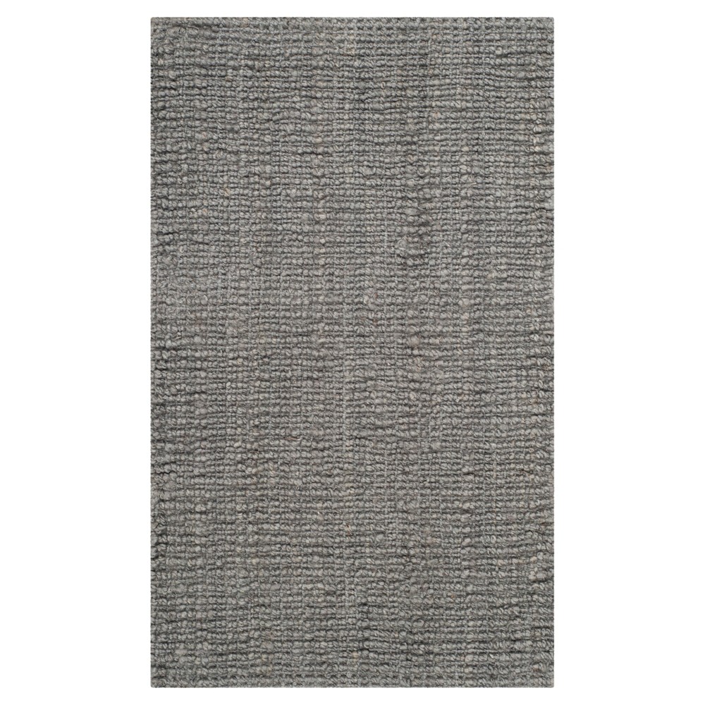 2'6inx4' Serena Natural Fiber Accent Rug Light Gray - Safavieh