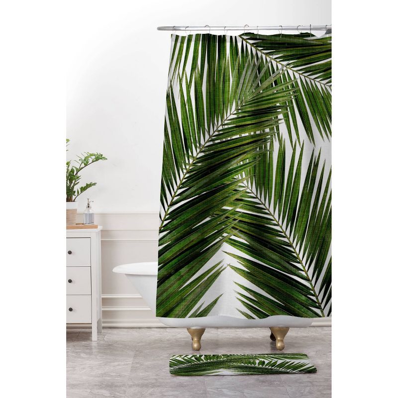 Orara Studio Palm Leaf Shower Curtain Green - Deny Designs, 4 of 7